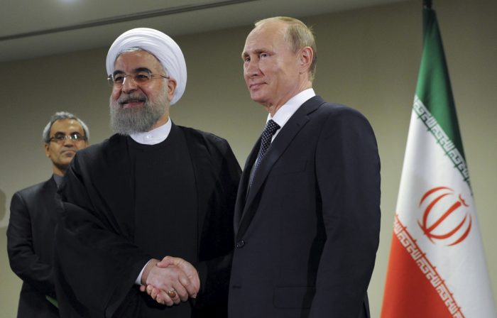 Russia's President Vladimir Putin meets with Iran's President Hassan Rouhani in New York