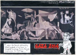 Zapiro - Gaza as Guernica