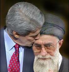 Kerry kissing Khameni