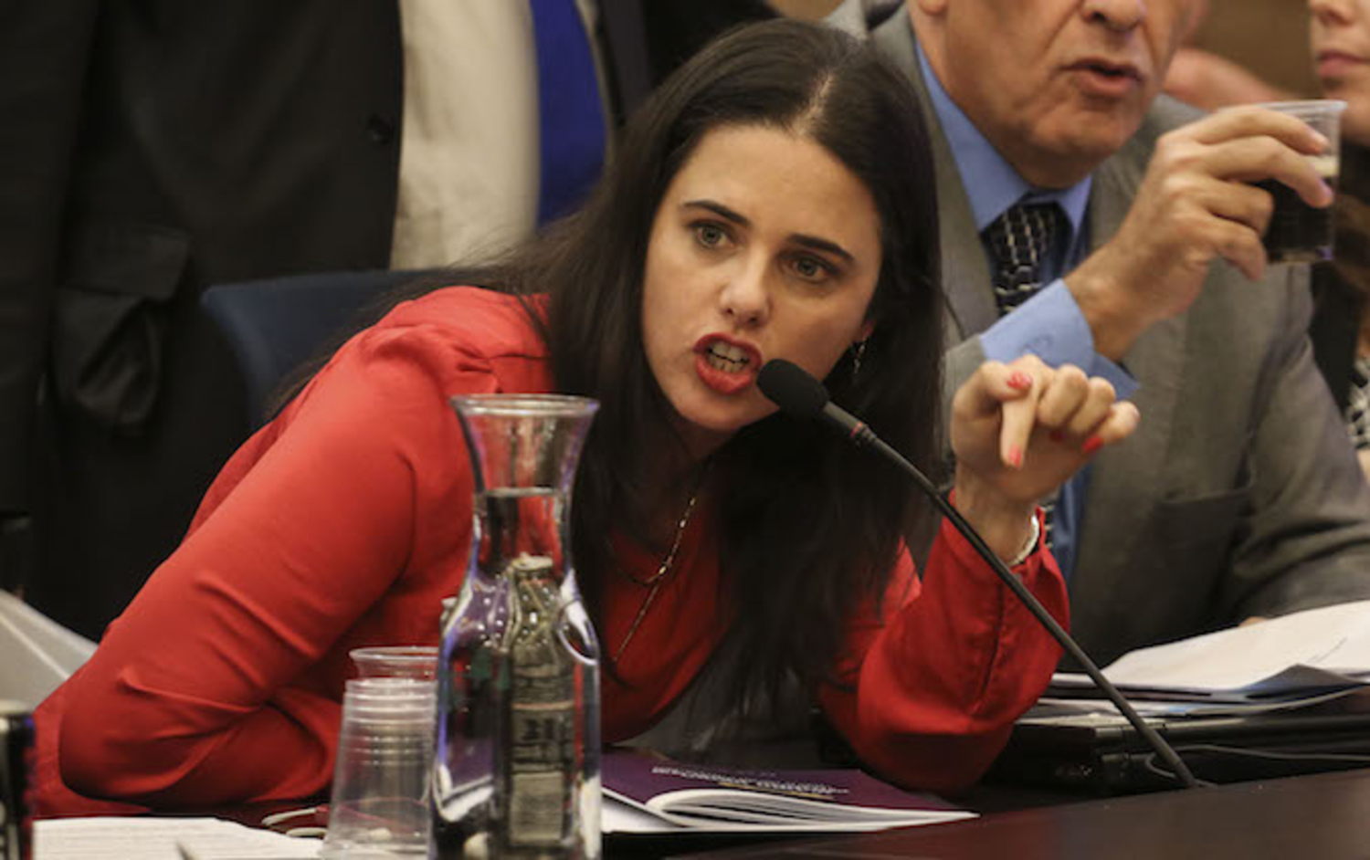 Bayit Yehudi Member of Knesset, Ayelet Shaked, speaks during the State Cotrol Committee at the Knesset, discussing budgets for Israeli settlements, on November 10, 2014. Photo by Hadas Parush/Flash90