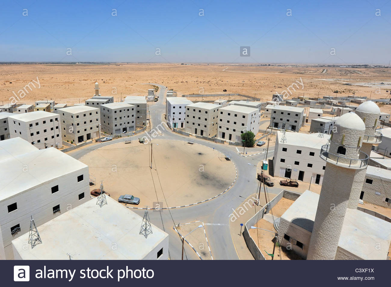 general-view-of-tzeelim-urban-warfare-center-army-training-base-in-C3XF1X