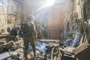 IDF Spokesperson Unit "Israeli soldiers raid an illegal weapons factory near Hebron in the West Bank"